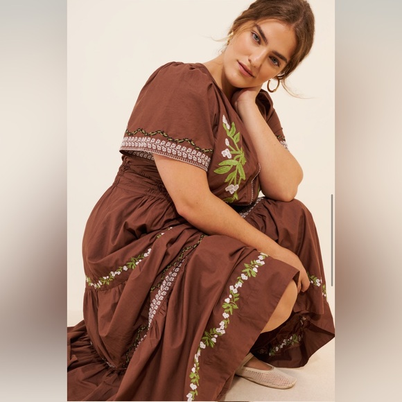 Anthropologie The Somerset Embroidered
Maxi Dress Sz XL - Picture 3 of 16